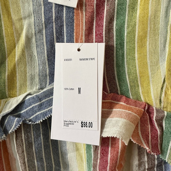 NWT For the republic Rainbow Striped Maxi Dress size medium - Picture 3 of 6